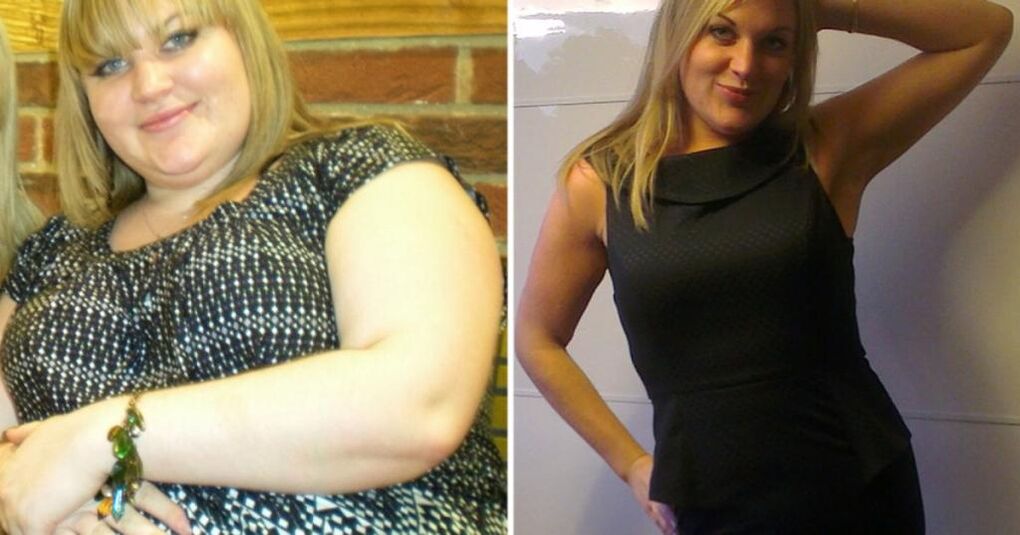 Foto sebelum dan selepas diet malas